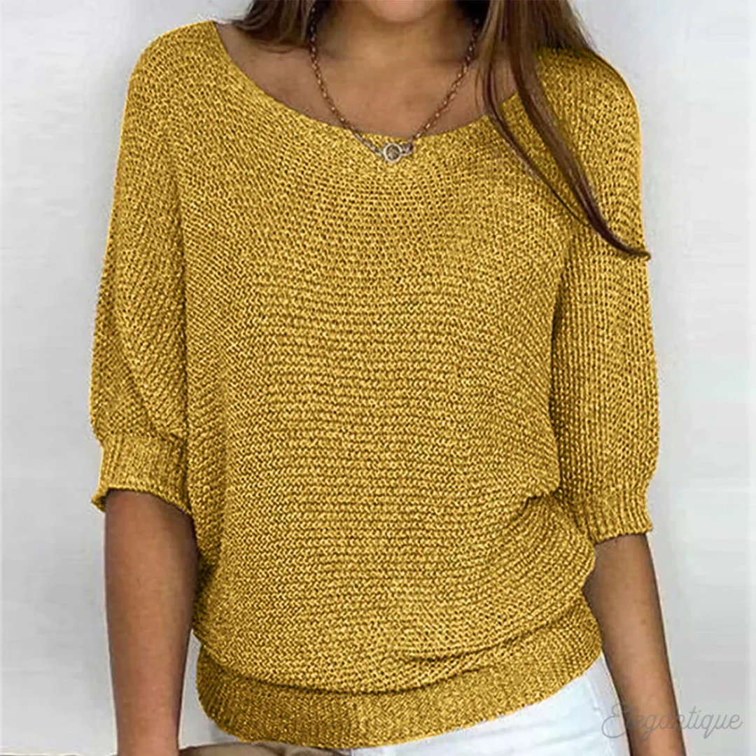 Levoire | Levoire | Pull À Manches Longues En Tricot Pour - Femmes - Élégant Jaune