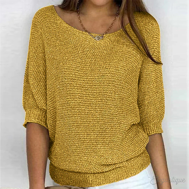Levoire | Levoire | Pull À Manches Longues En Tricot Pour - Femmes - Élégant Jaune