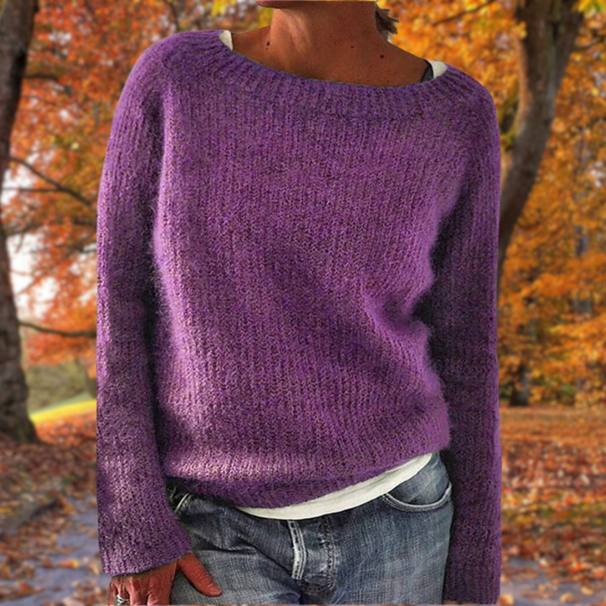 Levoire | Pull en laine classique Violet