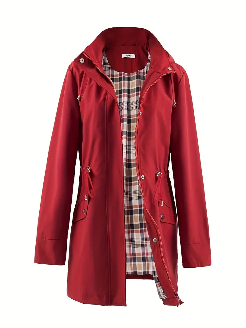 Levoire | Veste De Pluie Décontractée Avec Capuche Rot