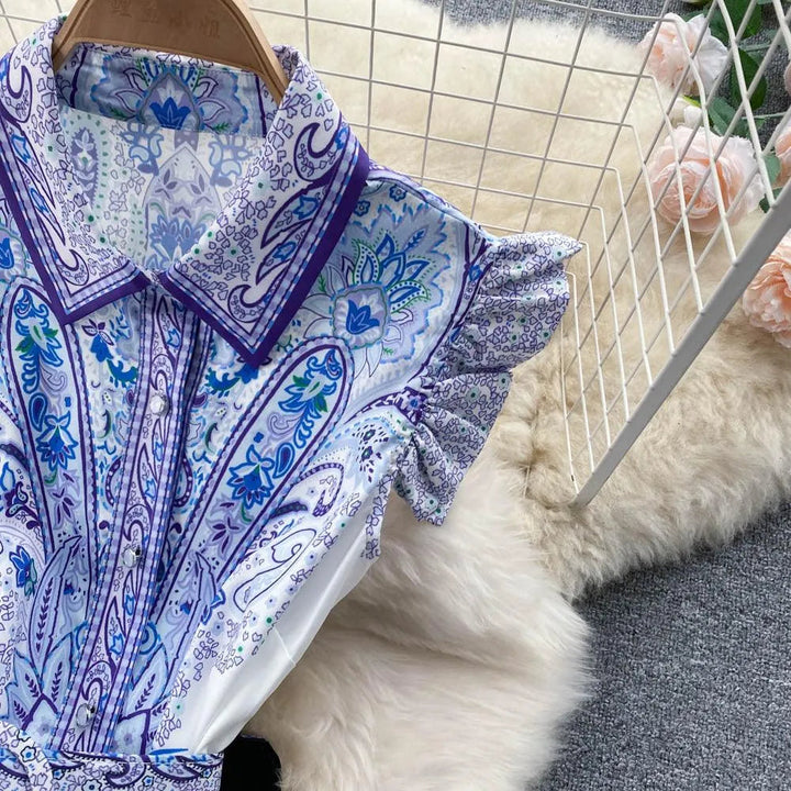 Levoire | Robe rétro femme avec col montant et lacets d'été