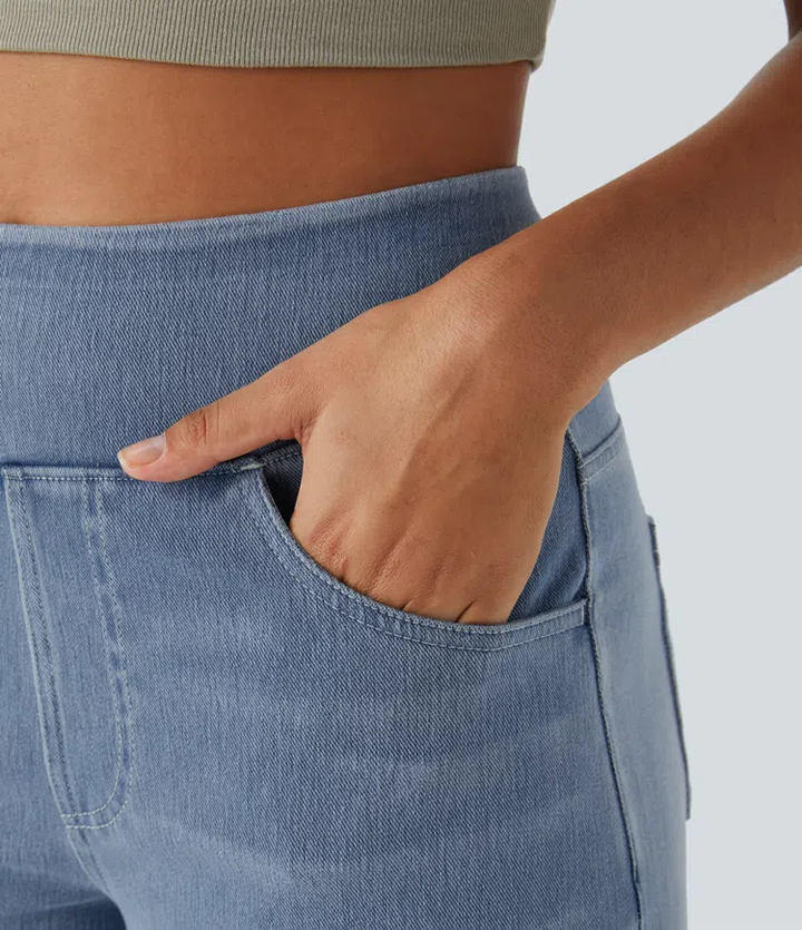 Levoire | Pantalon Denim Stretch Taille Haute Femme