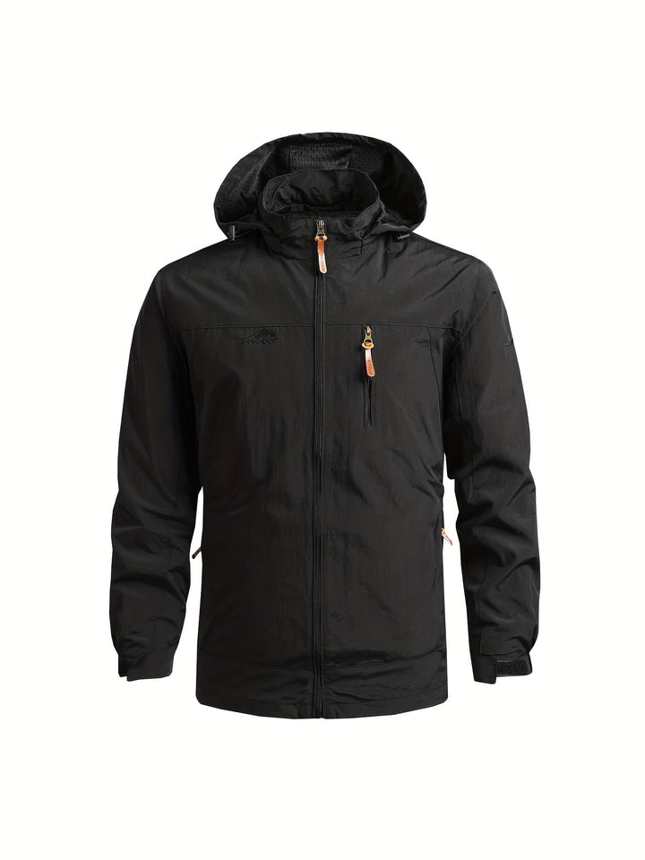 Levoire | Veste De Pluie Pour Hommes Avec Capuche Amovible Noir