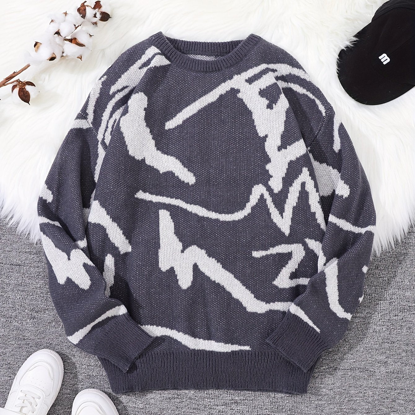 Levoire | Pull Homme Stylé Avec Impression Graffiti