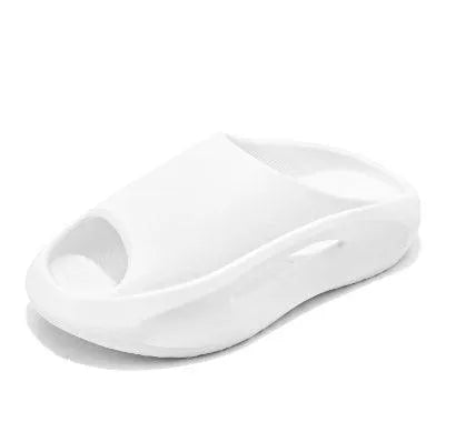 Levoire | Chaussons polyvalents minimalistes et antidérapants avec semelle épaisse HY2306 Brillant Blanc