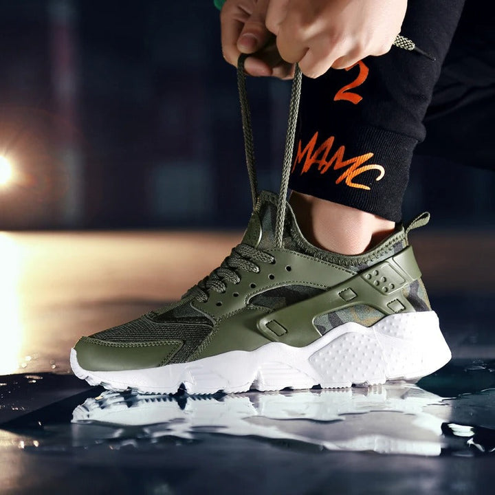 Levoire | Cuir Antidérapant Haute Respirant Baskets Homme Vert