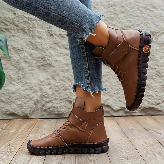 Levoire | Bottes Lisses Confortables Avec Tige En Fourrure Et Semelle Lisse