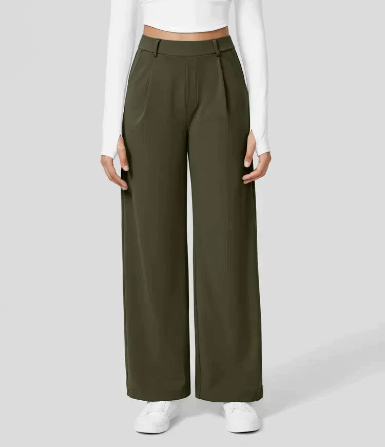 Levoire | Pantalon Palazzo Évasé Taille Haute Pour Femmes