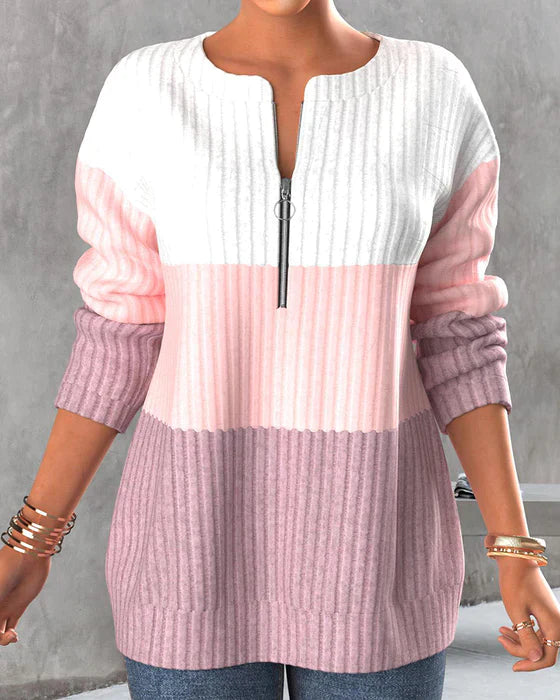 Levoire | Pull Sexy Avec Fermeture Éclair Rosa