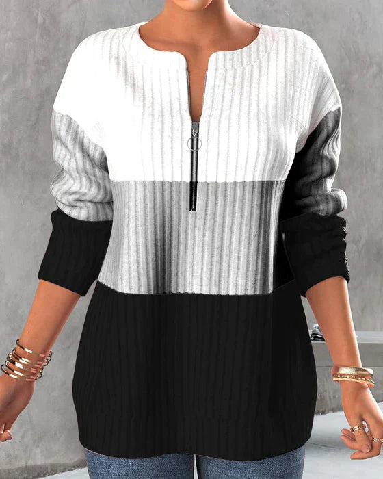 Levoire | Pull Sexy Avec Fermeture Éclair Noir