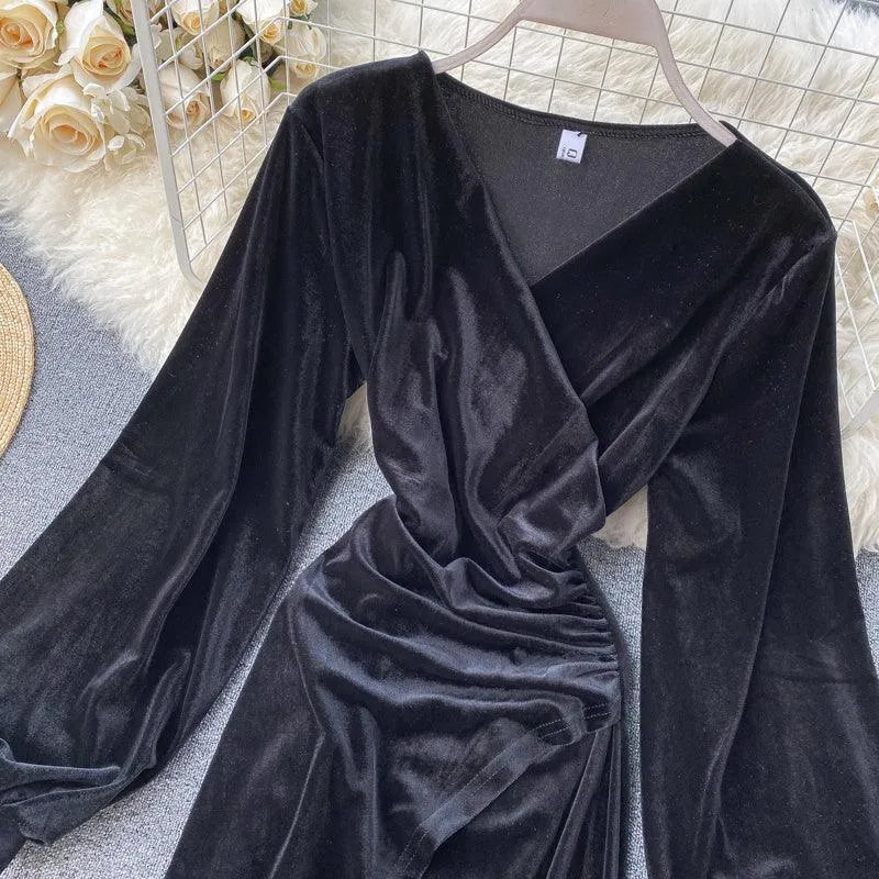 Levoire | Robe plissée sexy sur les hanches