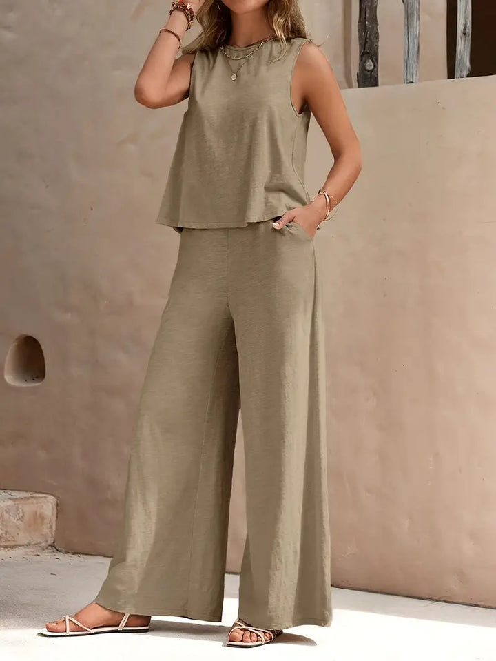 Levoire | Ensemble Pour Dames À Deux Pièces Élégant Vert olive