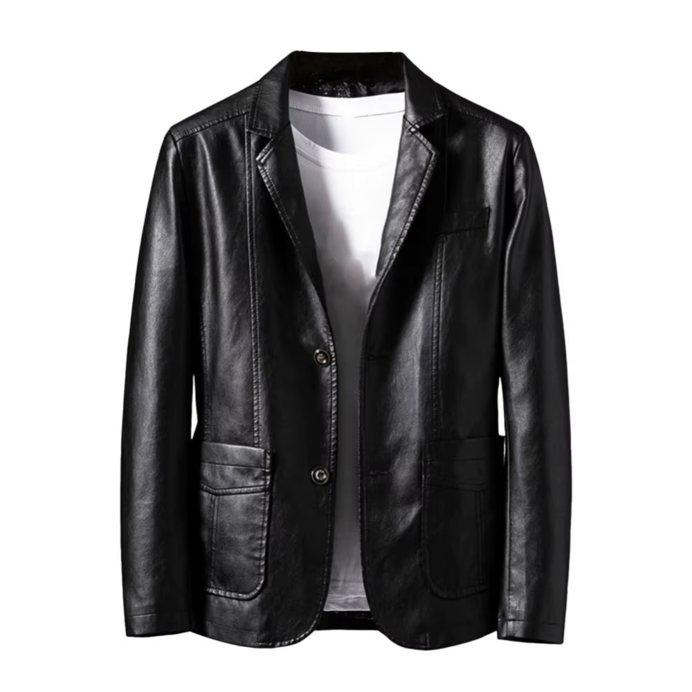 Levoire | Veste En Cuir Pour Hommes Noir