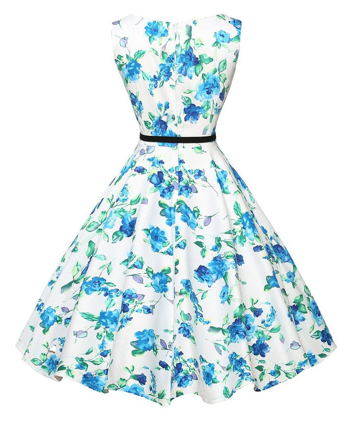 Robe midi femme avec décor floral et coupe ajustée Levoire