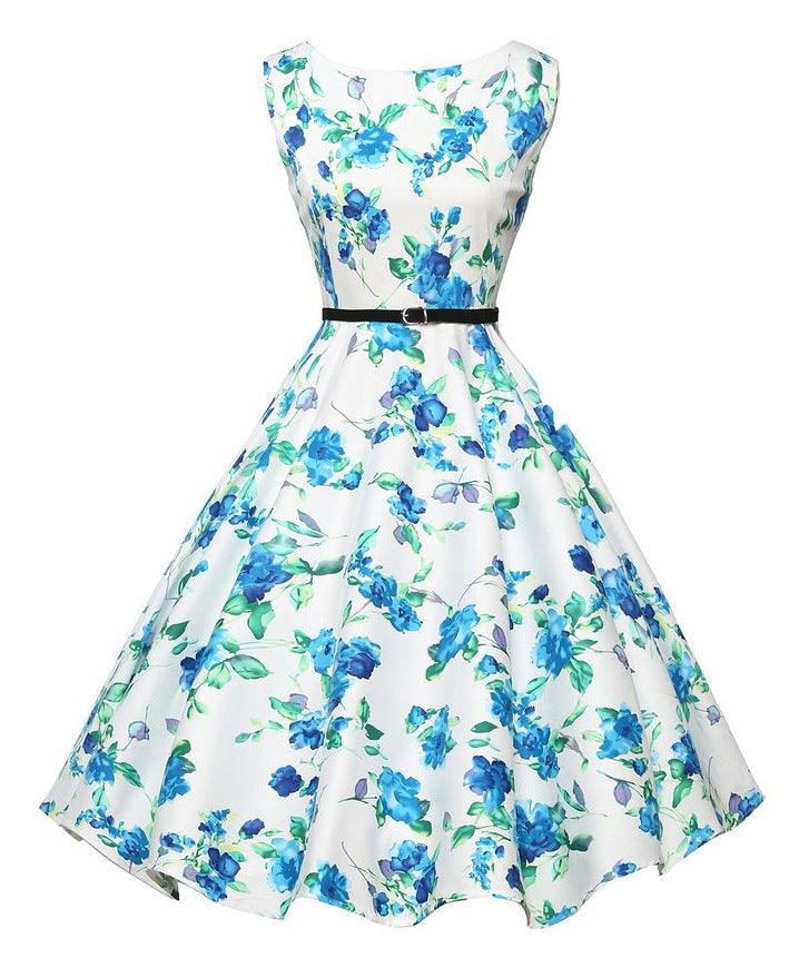 Robe midi femme avec décor floral et coupe ajustée Levoire