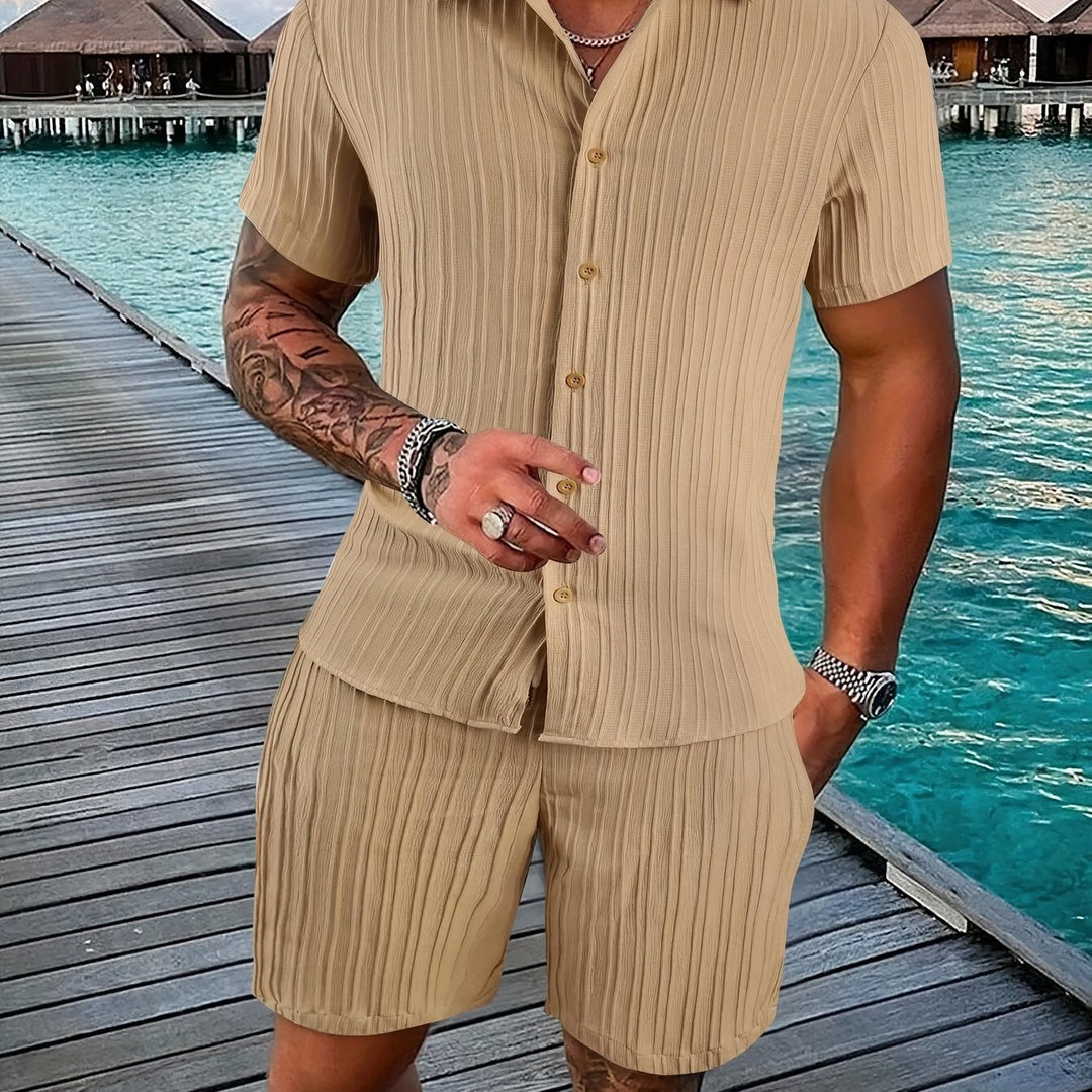 Levoire | Chemise À Manches Courtes Unie Pour Homme