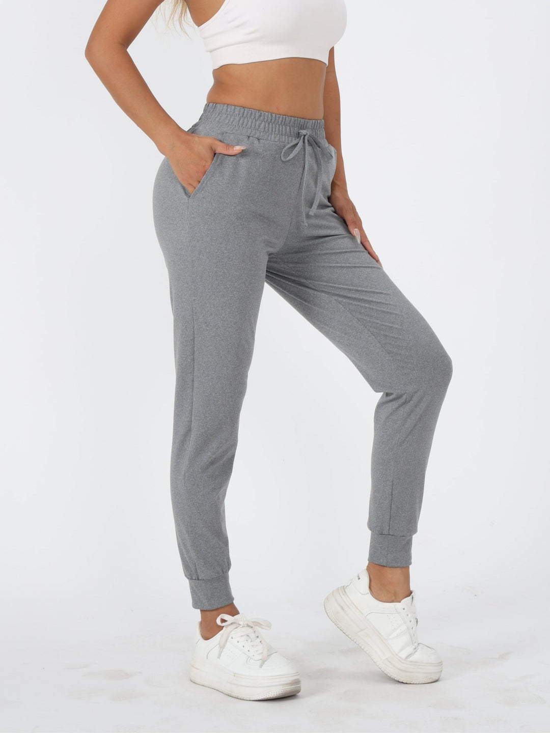 Levoire | Pantalons De Survêtement Unis Avec Poche Pour Courir Raumgrey