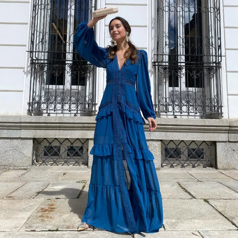 Levoire | Robe Maxi À Manches Longues Finie