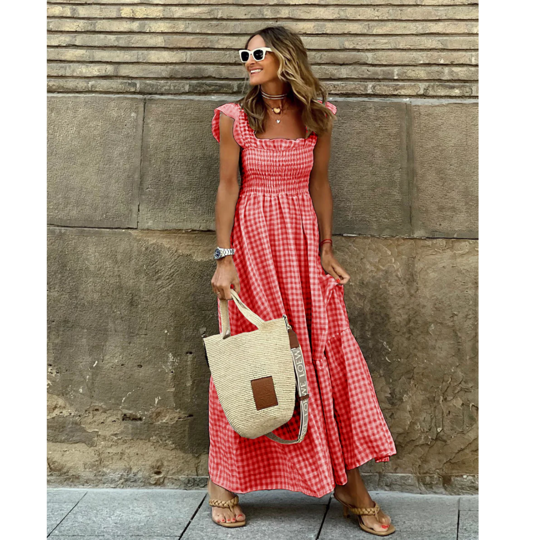 Levoire | Robe Maxi Avec Volants Pour Femmes Rot