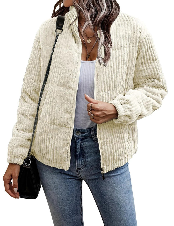 Levoire | Veste légère avec cordon et poche courte Beige