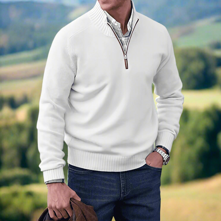Levoire | Mitten En Tricot Zippé Avec Sensation De Cachemire Blanc
