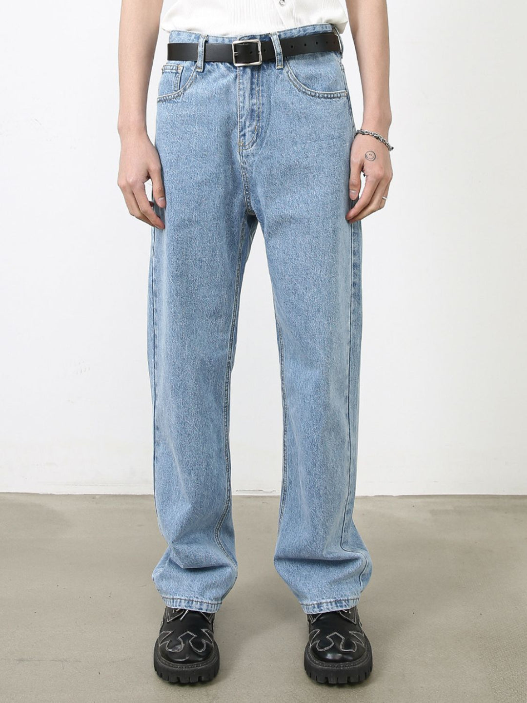 Levoire | Jeans En Denim Droit Pour Hommes