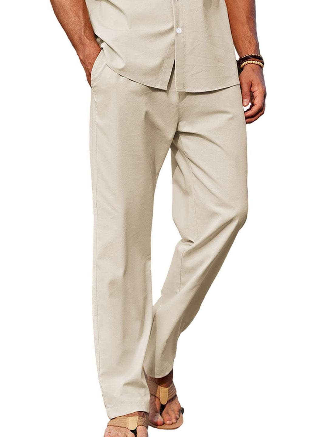 Levoire | Coton Lin Pantalons Homme Pour Une Coupe Décontractée