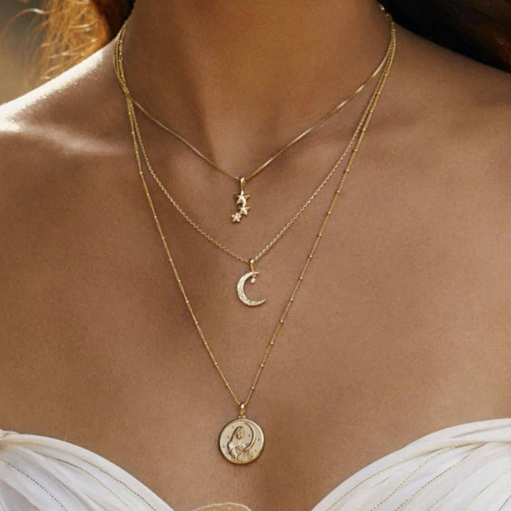 Levoire | Collier Pendentif Lune En Or 18 Carats