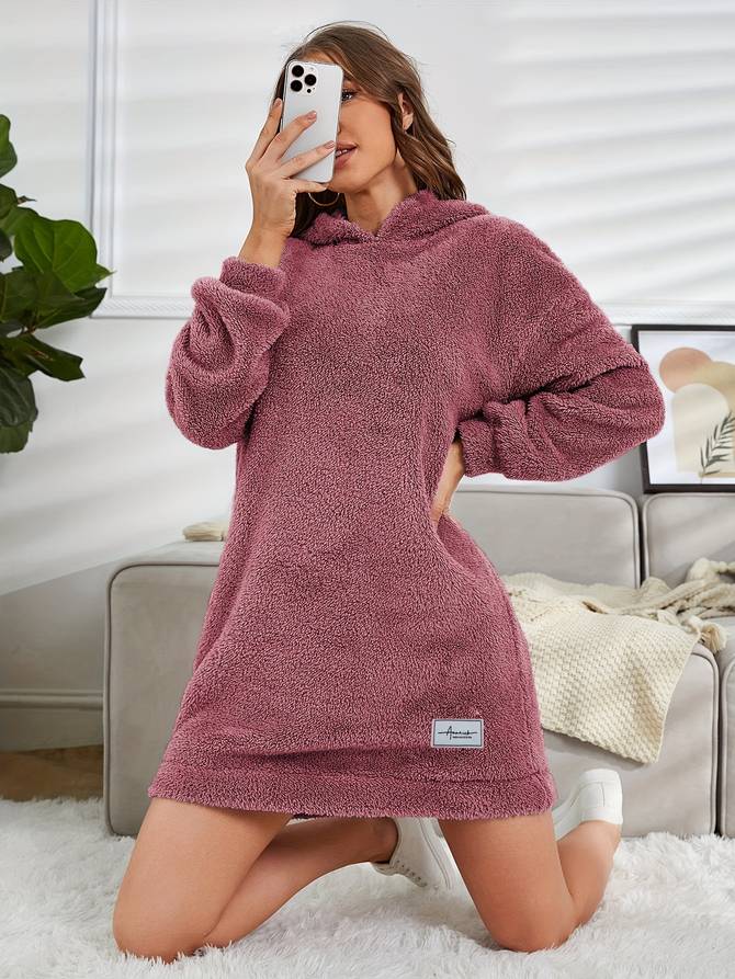 Levoire | Pull À Capuche En Teddy Chaud D'Automne Pour Femmes