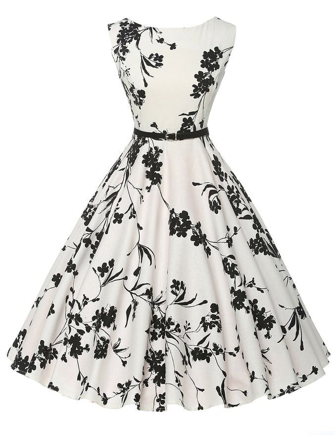 Robe midi femme avec motif floral et silhouette ajustée Levoire