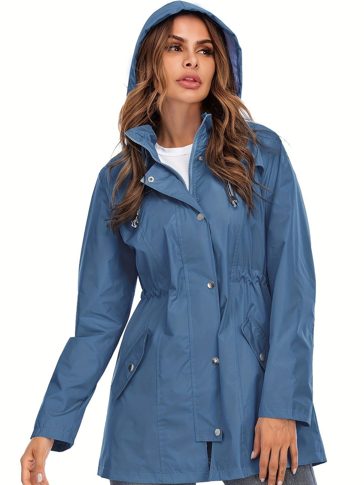 Levoire | Veste Mi-Longue Imperméable Avec Capuche Et Fermeture Éclair