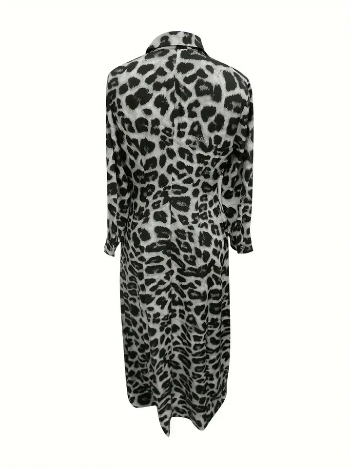 Levoire | Robe Maxi À Motif Léopard Et Boutons