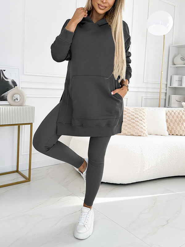 Levoire | Ensemble Confortable De Sweat-Shirt Et Leggings Gris