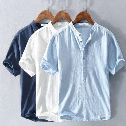 Levoire | Chemise D'Été Légère Avec Col Montant