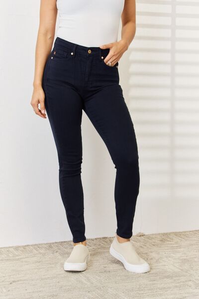 Levoire | Jeans Skinny Noirs Teintés Avec Contrôle Du Ventre