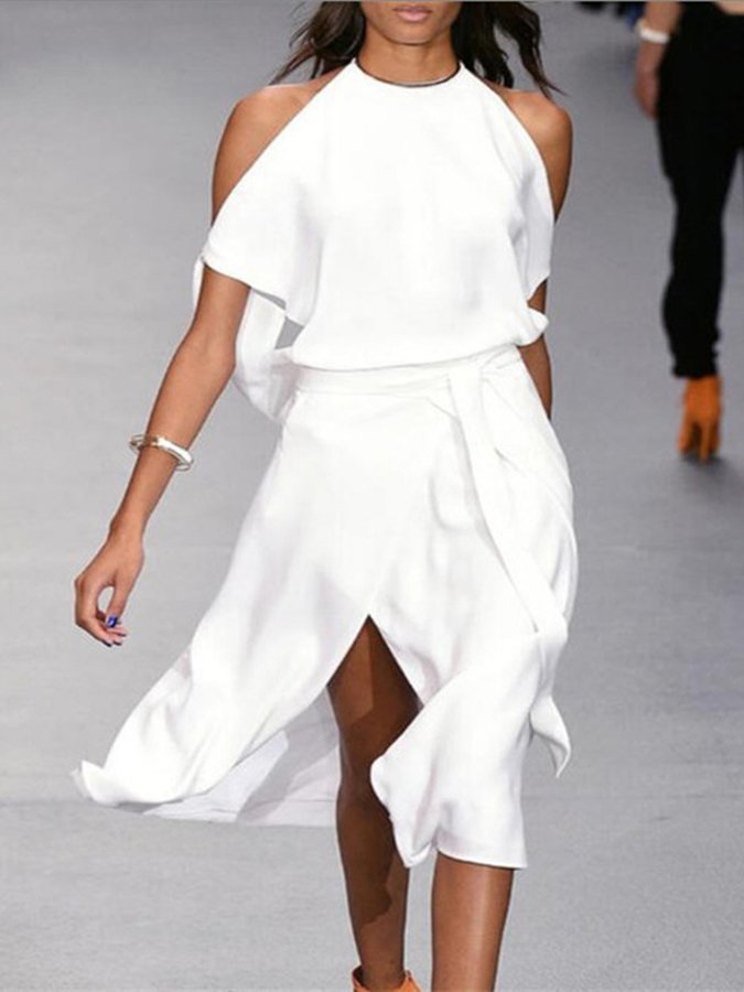 Levoire | Élégant et frais robe Blanc