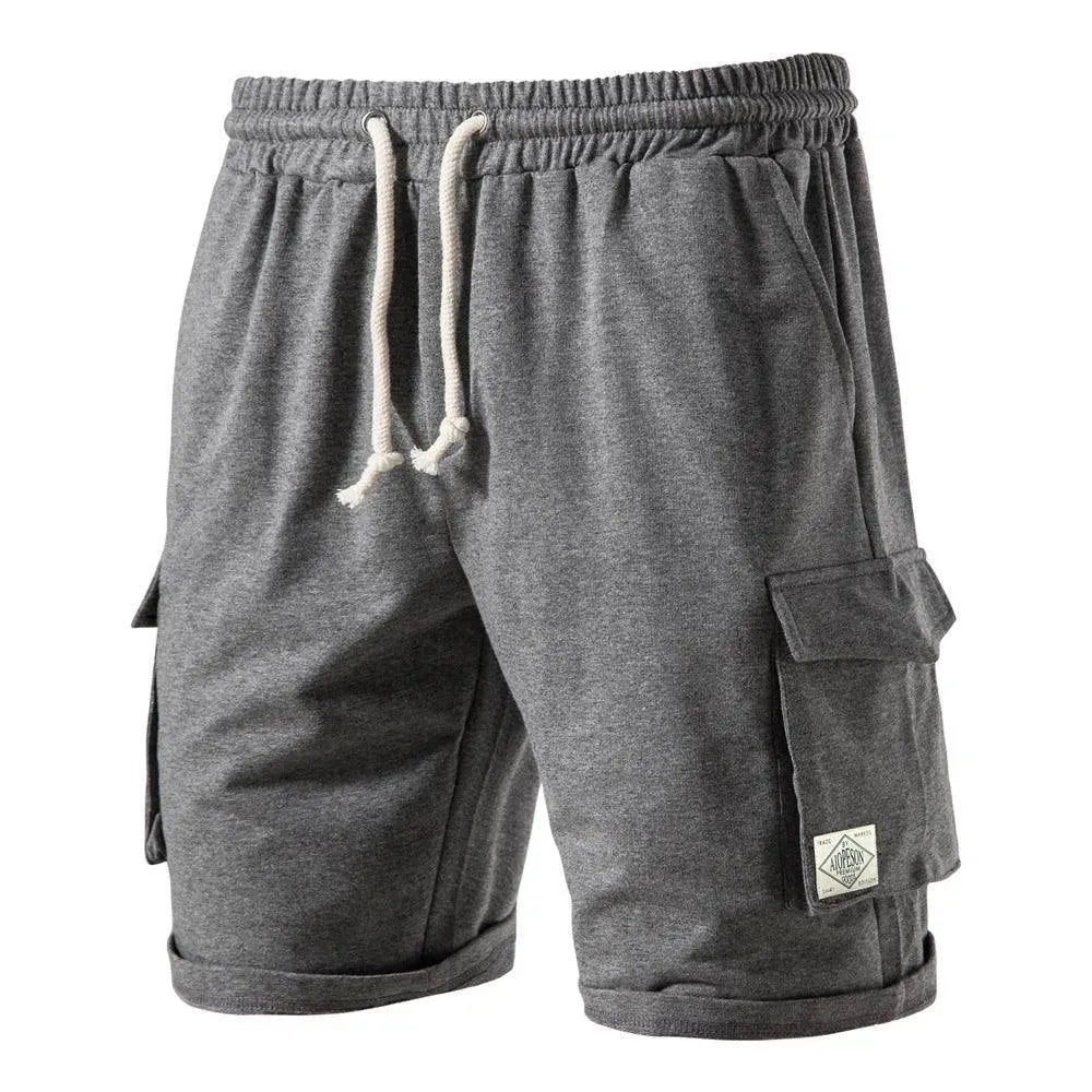 Levoire | Shorts de sport pour hommes avec ceinture élastique Gris
