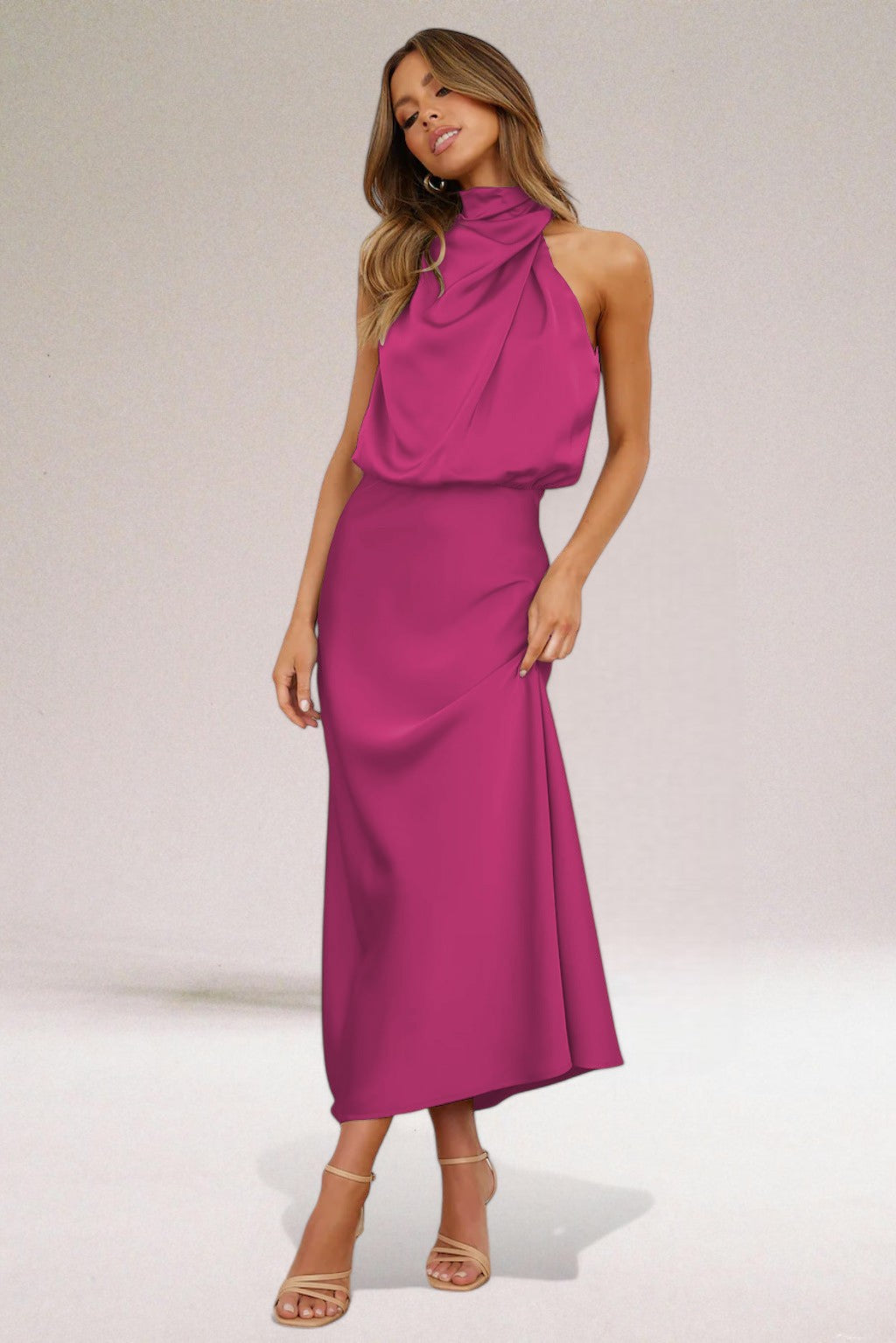 Levoire | Tenue en satin glamour Magenta