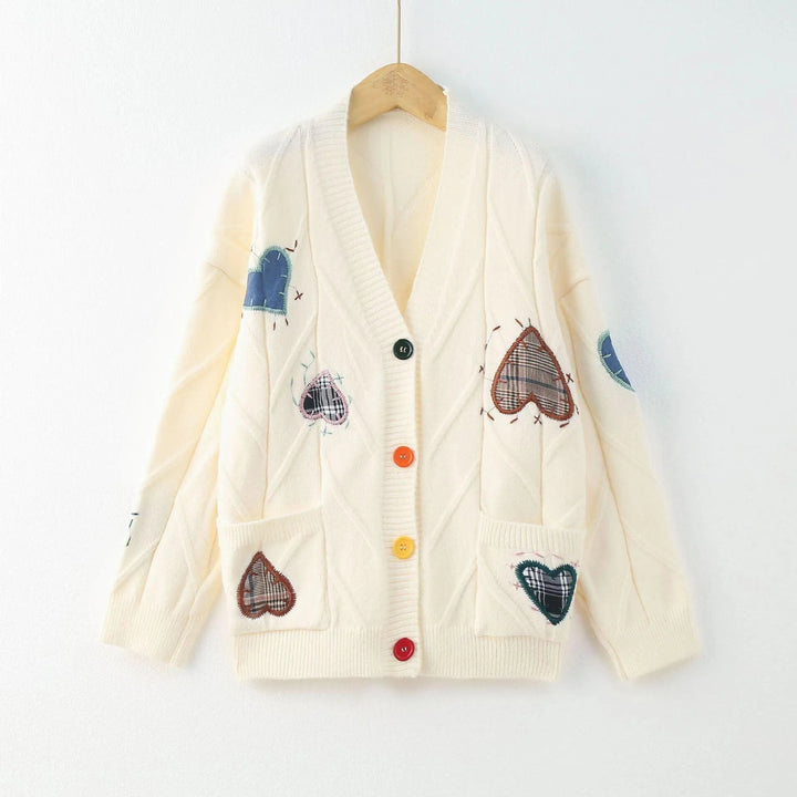 Levoire | Cardigan en tricot avec des manches ballon Couleur de l'image