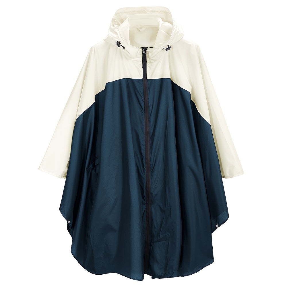 Levoire | Veste De Pluie Imperméable Avec Capuche Noir et blanc