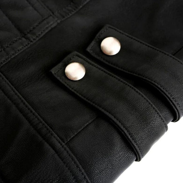 Levoire | Veste En Cuir Simple Pour Le Quotidien