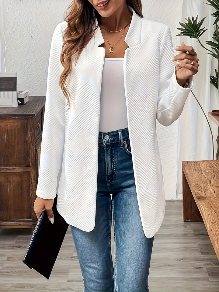 Levoire | Non Combiné Blazer Ouvert Texturé À Manches Longues Blanc