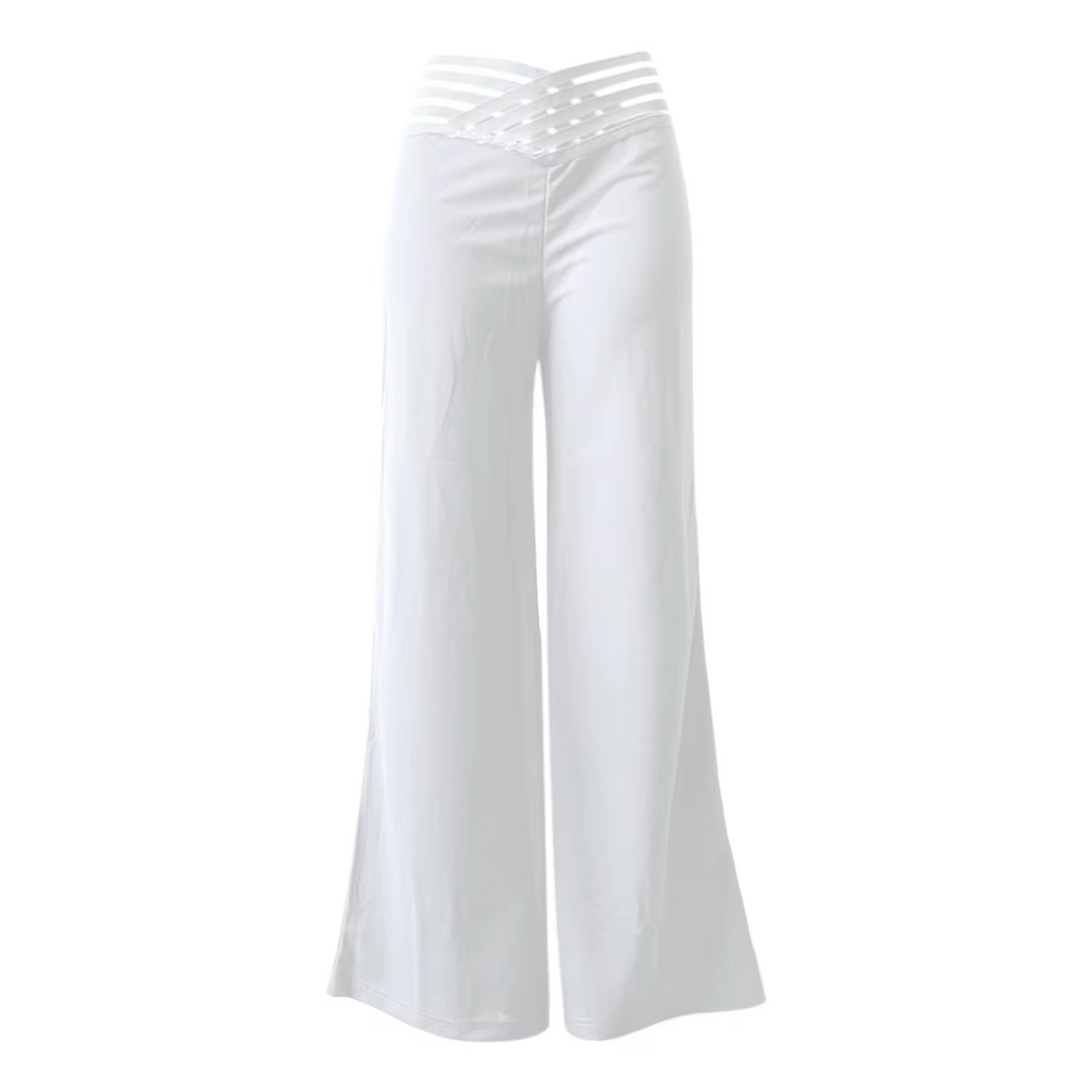 Levoire | Pantalon Évasé Taille Haute Avec Jambe Croisée