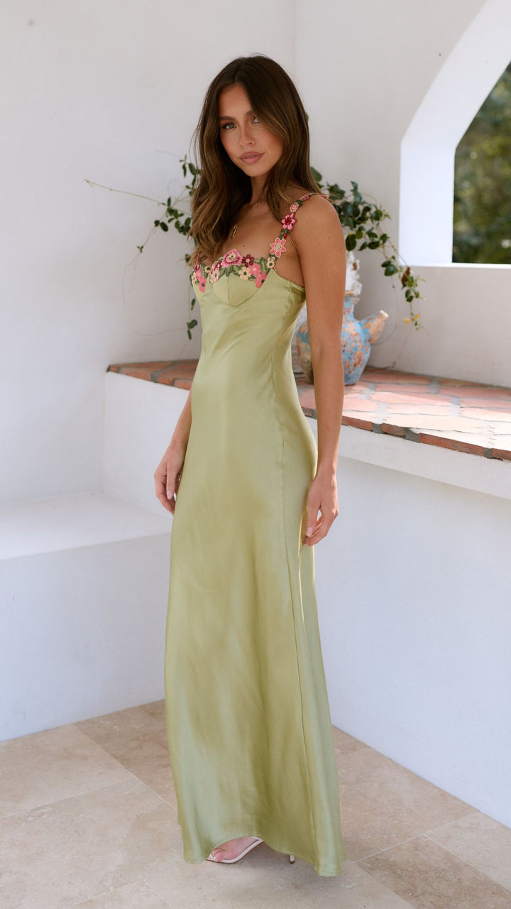 Levoire | Maxi Robe Avec Détails De Fleurs
