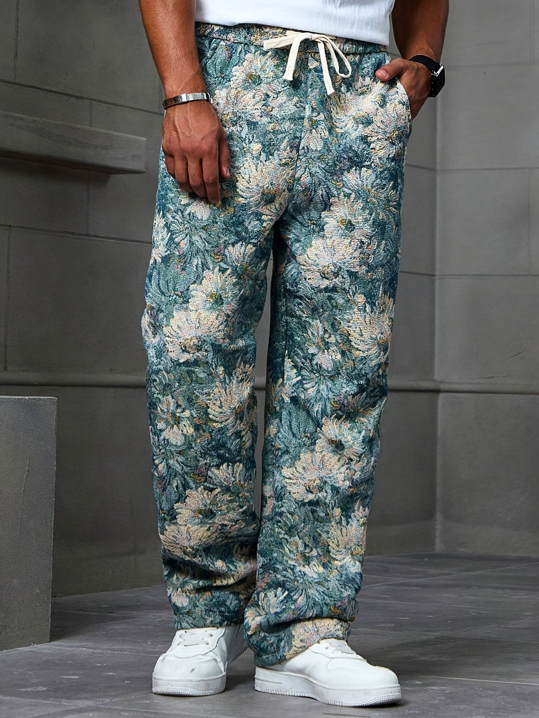 Levoire | Pantalons Décontractés À Cordon Graphique Pour Hommes