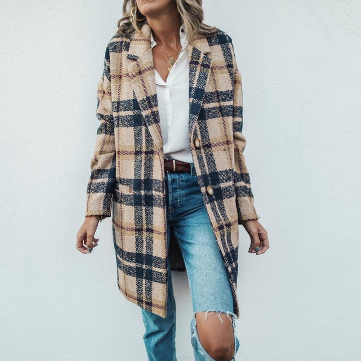 Levoire | Reversible Wool Coat With Wide Collar, Long Sleeves And Buttons
