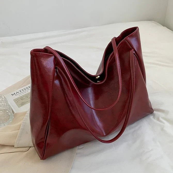 Levoire | Sac À Main Élégant En Cuir De Vin Rot