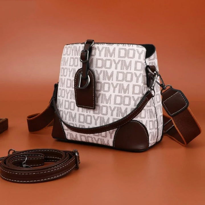 Levoire | Sac À Bandoulière En Cuir Élégant Lettres - Beige