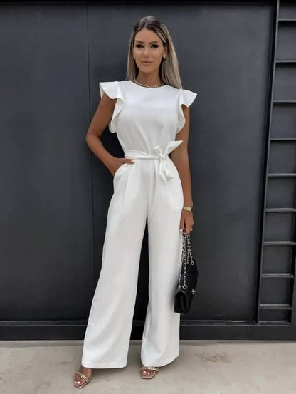 Levoire | Élégant Et Confortable Jumpsuit Blanc