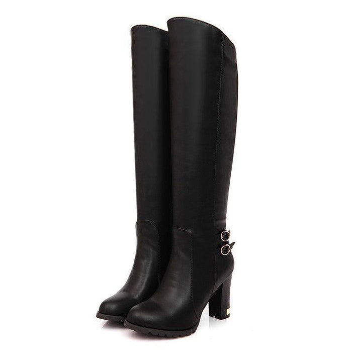 Levoire | Bottes À Talons Hauts Noir Avec Plush